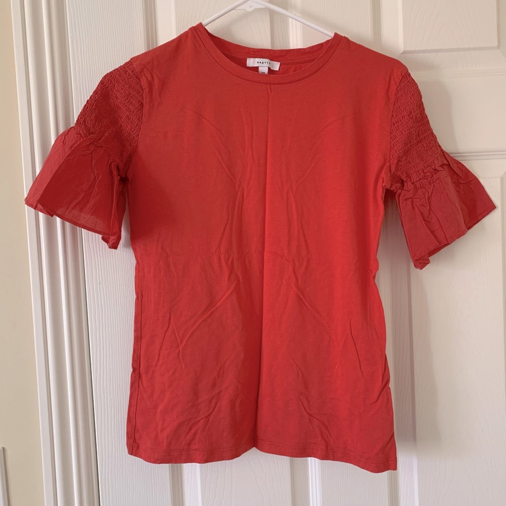 Cute mid sleeve orange shirt